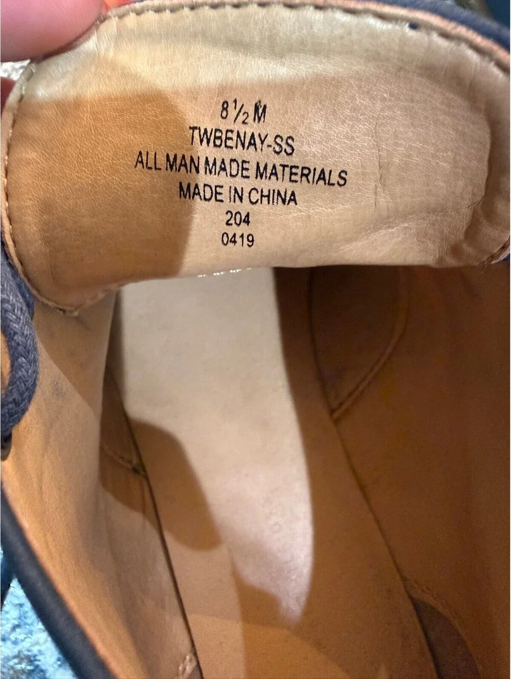 Tommy Hilfiger TWBENAY-SS Navy Suede Chukka Boots Size 8.5M